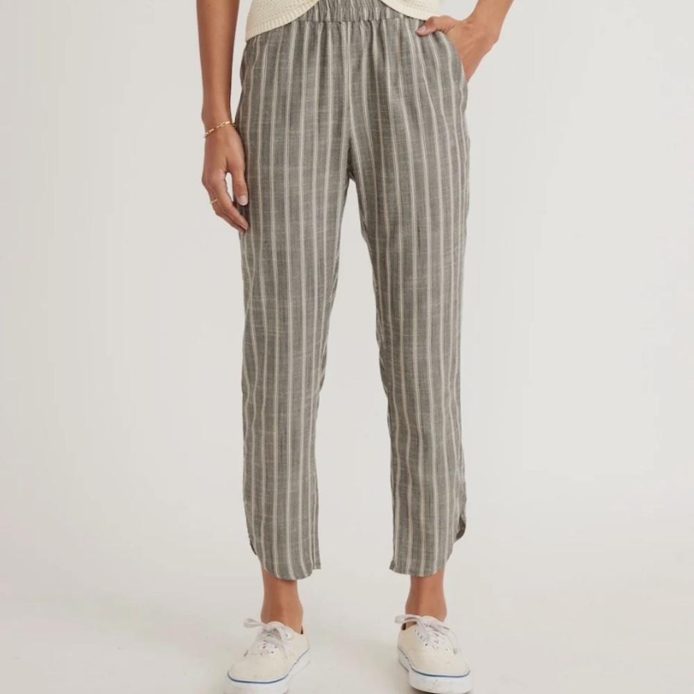 Allison Pant in Navyand White Stripe - Picture 1 of 4